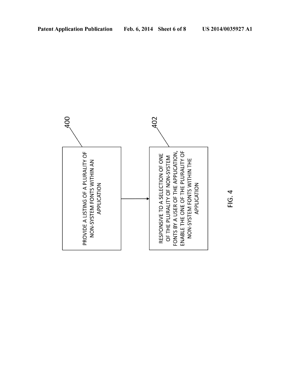 Methods, Computer Readable Media, and Apparatuses for Enabling Non-System     Fonts - diagram, schematic, and image 07