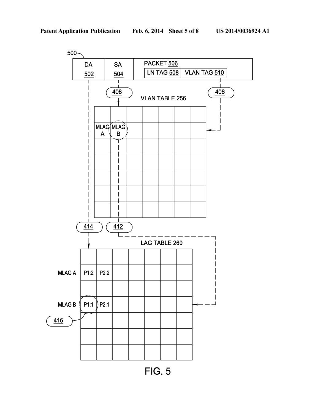 MULTI-CHASSIS LINK AGGREGATION IN A DISTRIBUTED VIRTUAL BRIDGE - diagram, schematic, and image 06