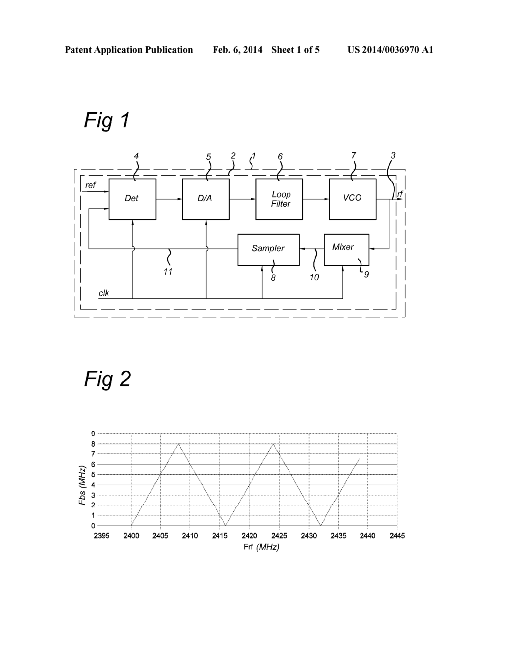 TRANSCEIVER WITH SUB - SAMPLING BASED FREQUENCY SYNTHESIZER - diagram, schematic, and image 02