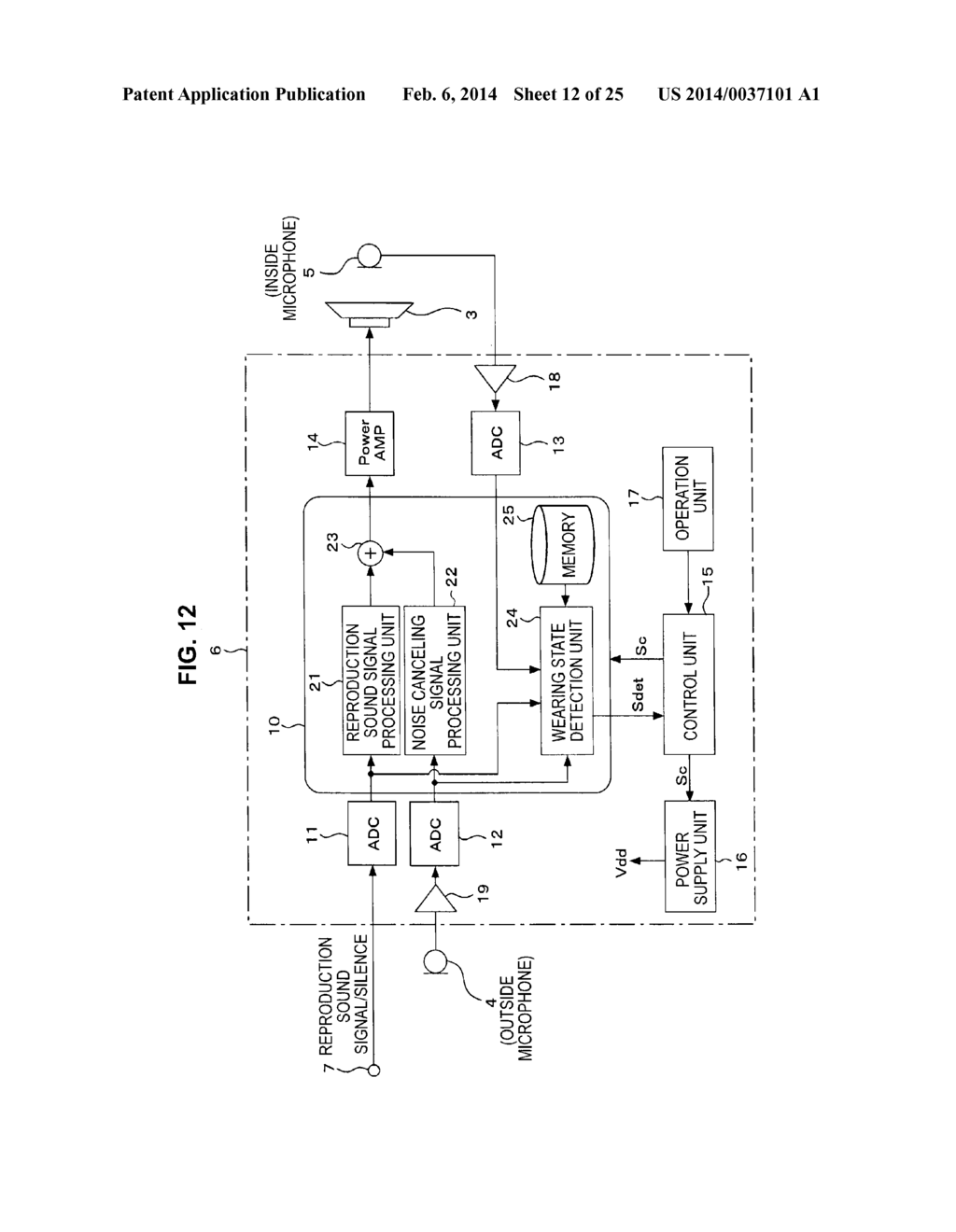 HEADPHONE DEVICE, WEARING STATE DETECTION DEVICE, AND WEARING STATE     DETECTION METHOD - diagram, schematic, and image 13