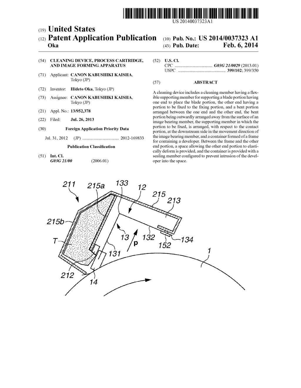 CLEANING DEVICE, PROCESS CARTRIDGE, AND IMAGE FORMING APPARATUS - diagram, schematic, and image 01