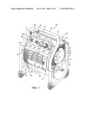 Air ducting shroud for cooling an air compressor pump and motor diagram and image