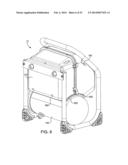 Air ducting shroud for cooling an air compressor pump and motor diagram and image