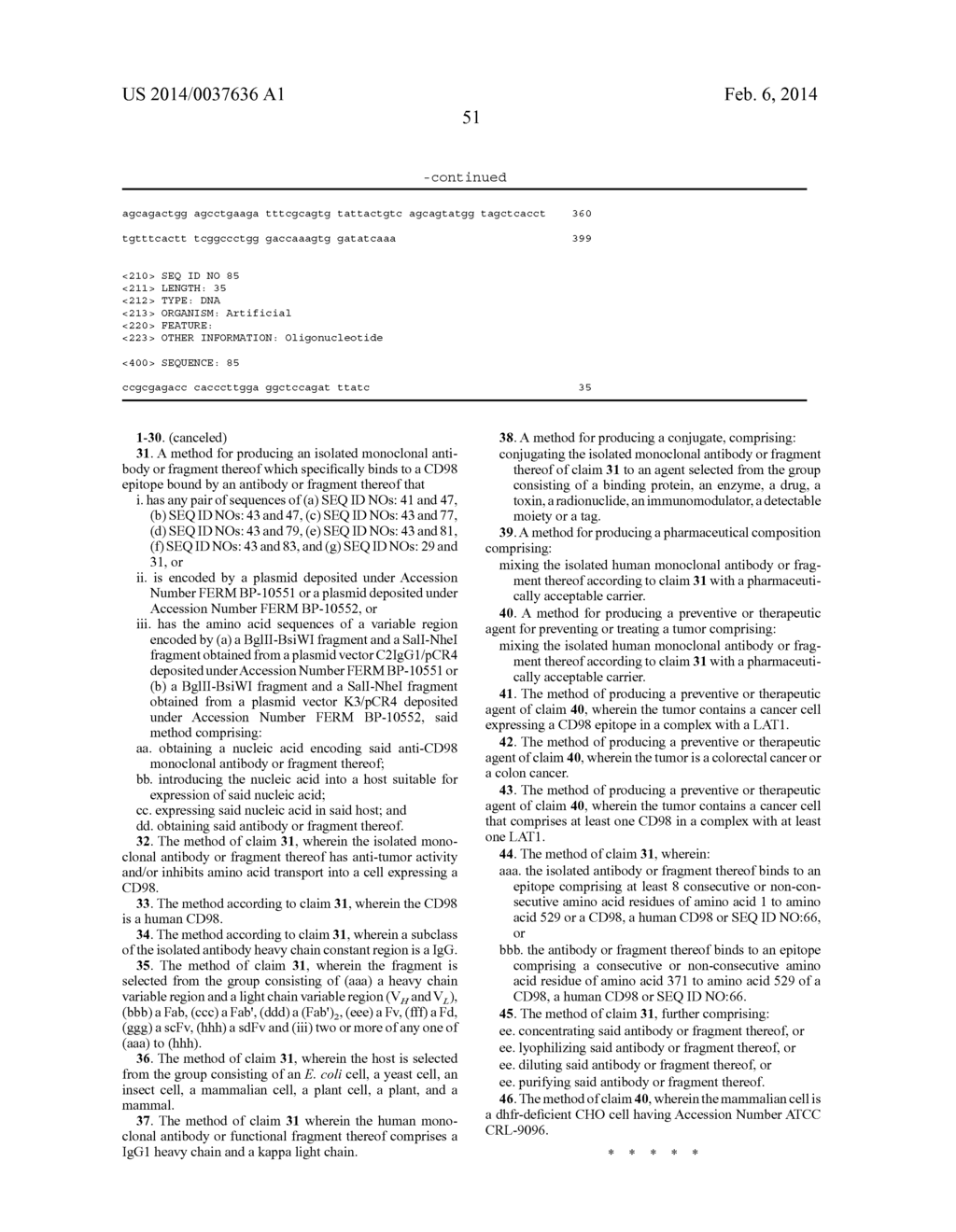 ANTI-CD98 ANTIBODY PROCESSES - diagram, schematic, and image 75