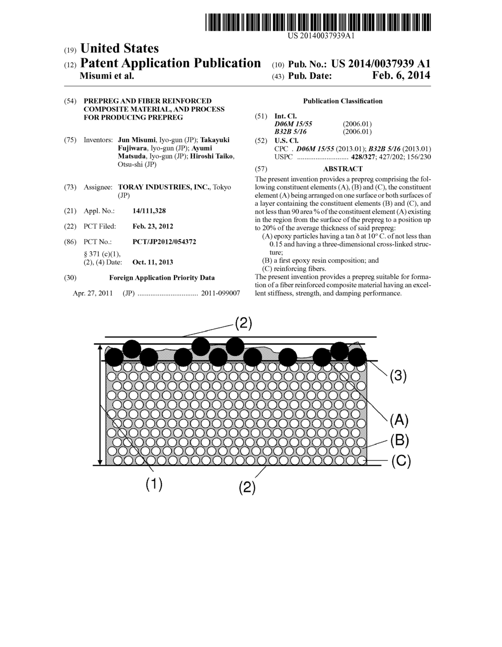 PREPREG AND FIBER REINFORCED COMPOSITE MATERIAL, AND PROCESS FOR PRODUCING     PREPREG - diagram, schematic, and image 01