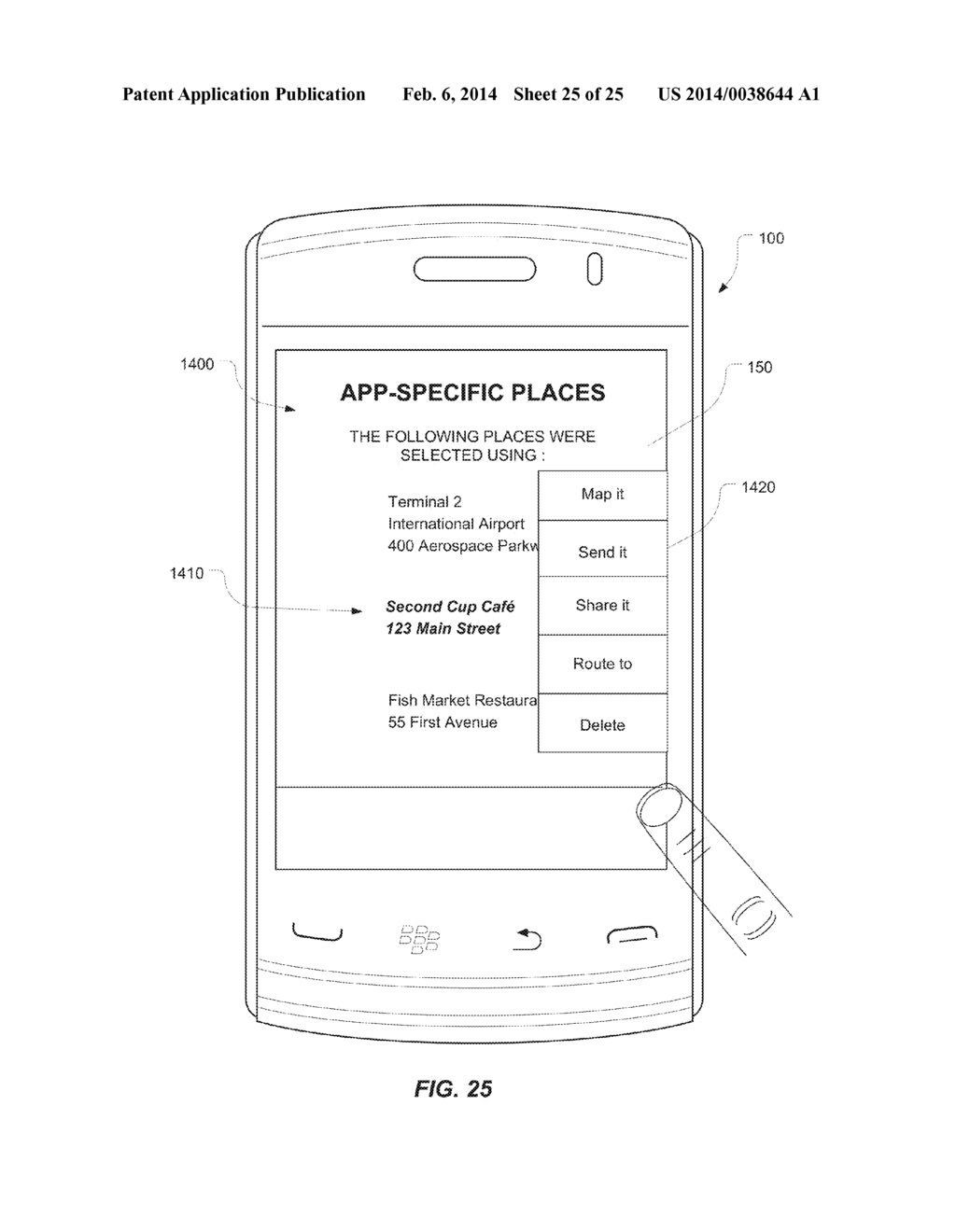 Managing of Application Access To Centrally Stored Place-Related Data On A     Mobile Device - diagram, schematic, and image 26