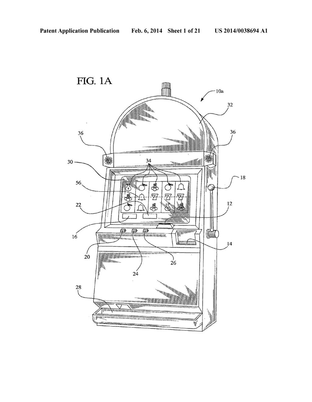 GAMING DEVICE HAVING A FREE SPIN GAME - diagram, schematic, and image 02