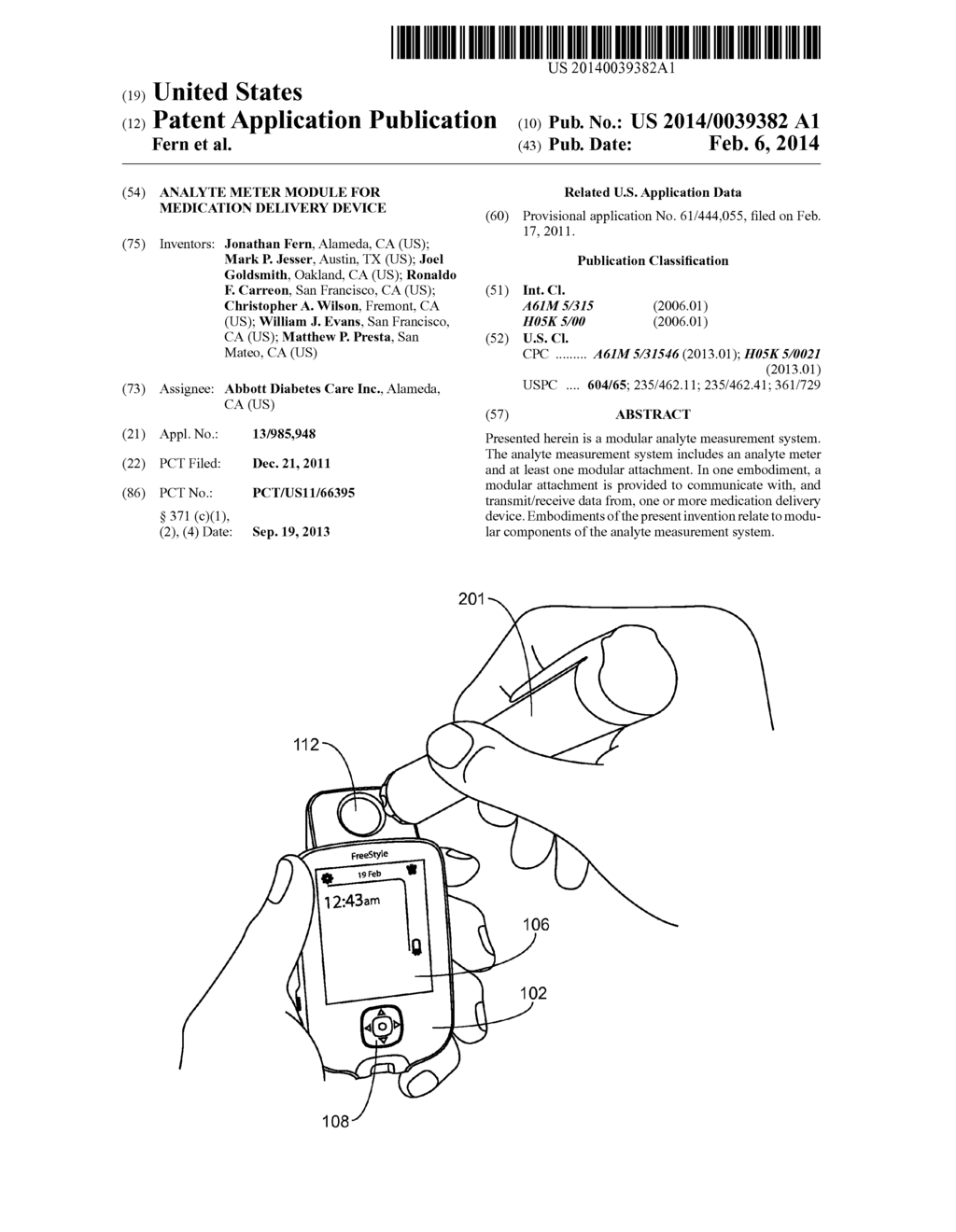 Analyte Meter Module for Medication Delivery Device - diagram, schematic, and image 01