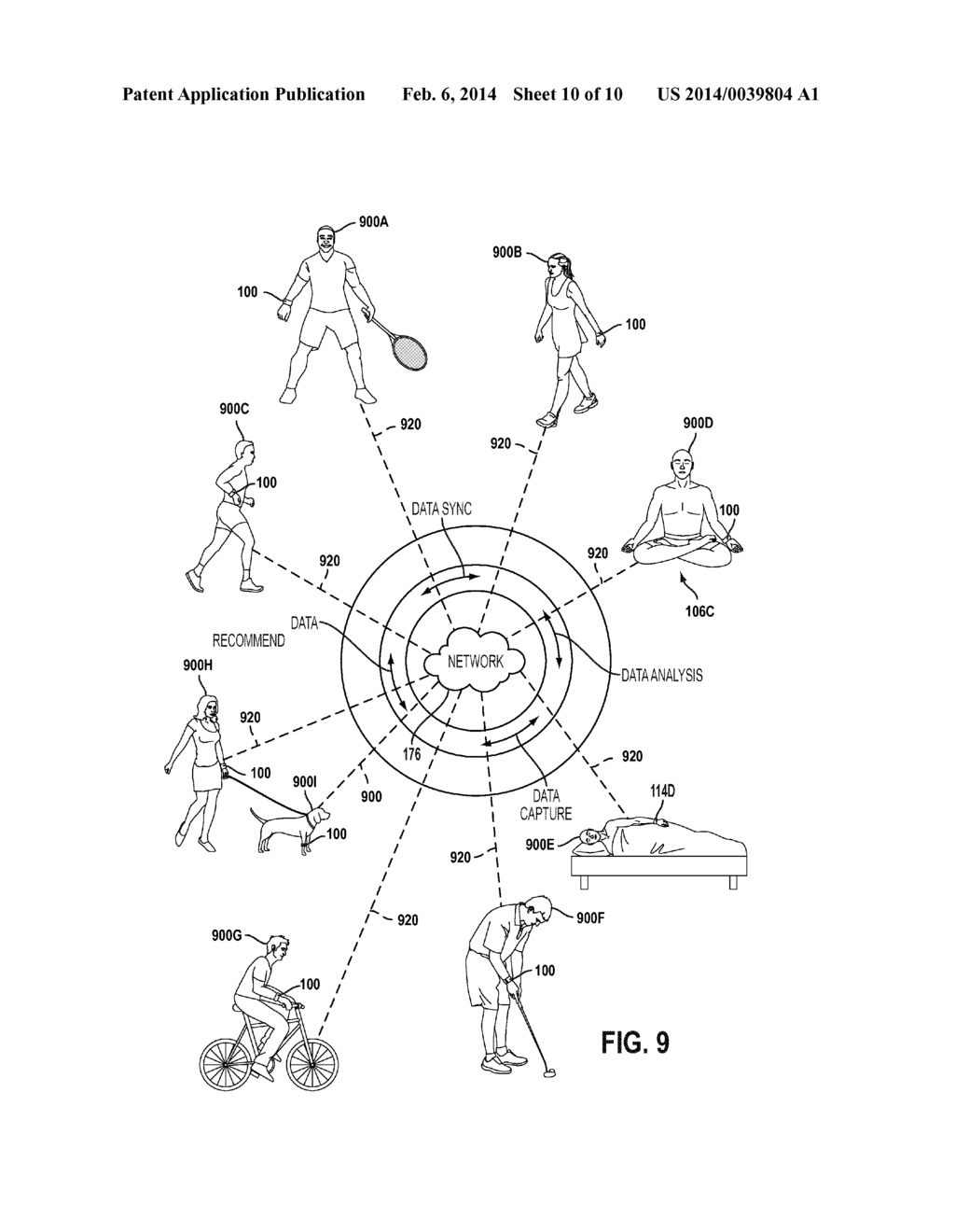 Methods, Systems and Devices for Activity Tracking Device Data     Synchronization With Computing Devices - diagram, schematic, and image 11