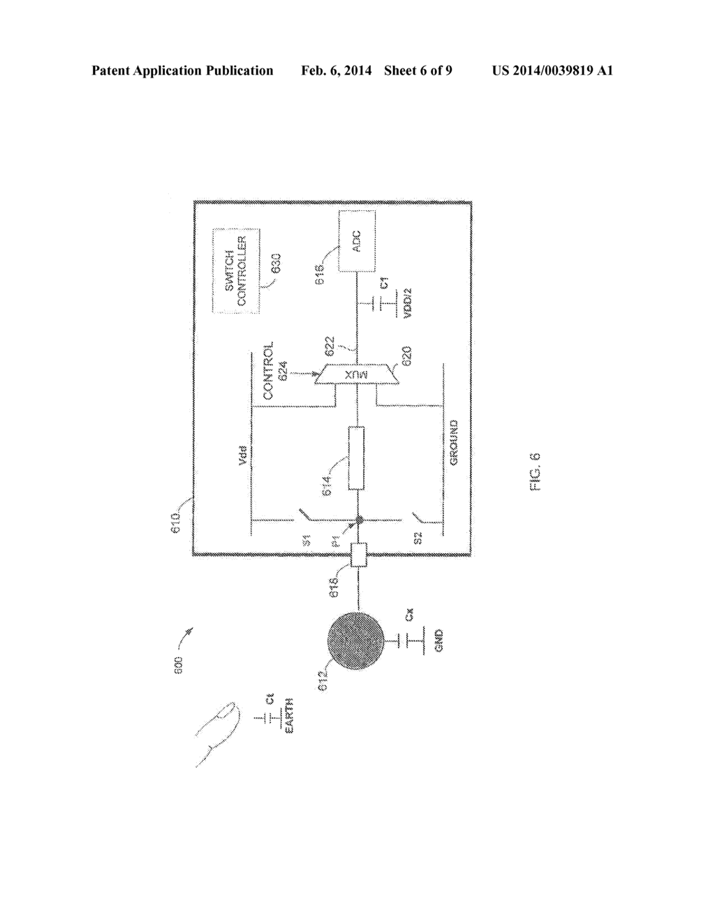 METHOD AND APPARATUS TO MEASURE SELF-CAPACITANCE USING A SINGLE PIN - diagram, schematic, and image 07