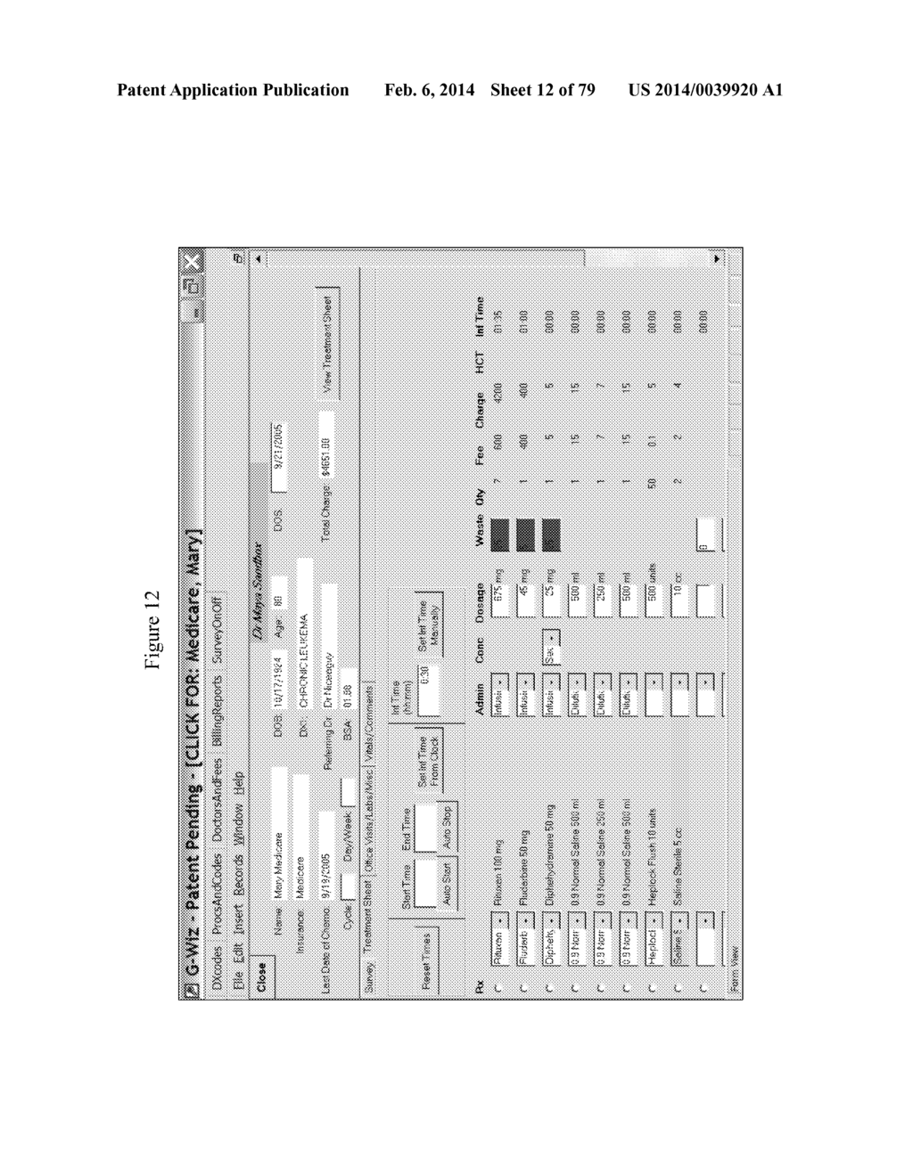 METHODOLOGY, SYSTEM AND COMPUTER PROGRAM PRODUCT FOR GENERATING ELECTRONIC     INSURANCE CLAIMS OR BILLS, HAVING OPTIMIZED INSURANCE CLAIM ITEMS IN     ORDER TO MAXIMIZE REIMBURSEMENT AND TO FACILITATE APPROVAL OF THE     CLAIM(S) UPON FIRST SUBMISSION TO THE INSURANCE CARRIER - diagram, schematic, and image 13