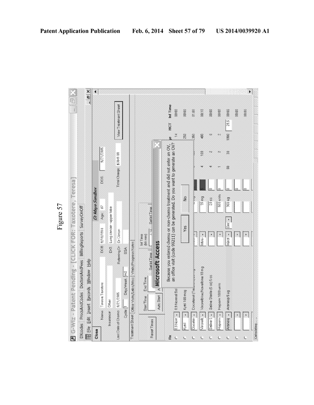 METHODOLOGY, SYSTEM AND COMPUTER PROGRAM PRODUCT FOR GENERATING ELECTRONIC     INSURANCE CLAIMS OR BILLS, HAVING OPTIMIZED INSURANCE CLAIM ITEMS IN     ORDER TO MAXIMIZE REIMBURSEMENT AND TO FACILITATE APPROVAL OF THE     CLAIM(S) UPON FIRST SUBMISSION TO THE INSURANCE CARRIER - diagram, schematic, and image 58