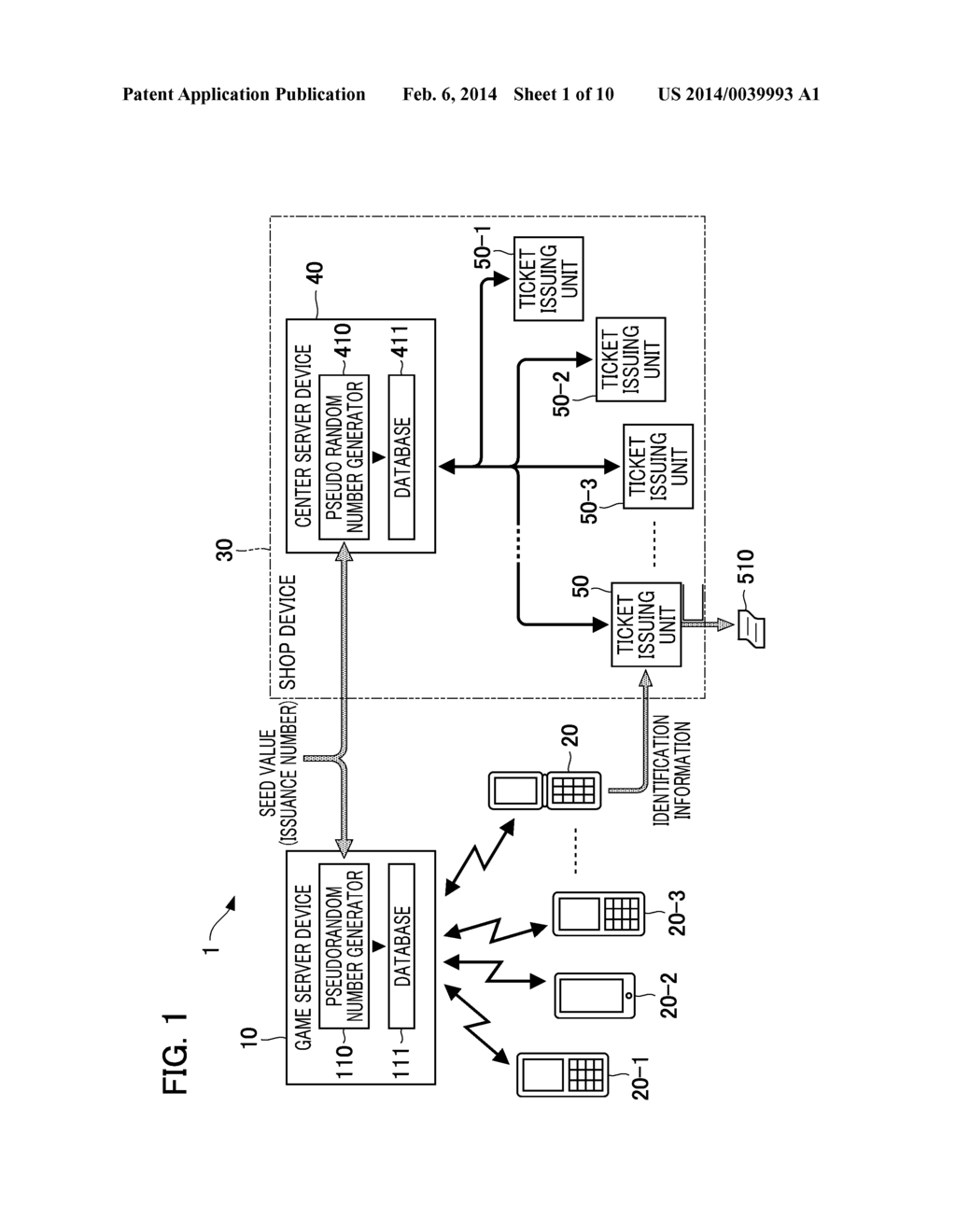 GAME SERVER DEVICE, MANAGEMENT METHOD AND TICKET ISSUING SYSTEM - diagram, schematic, and image 02