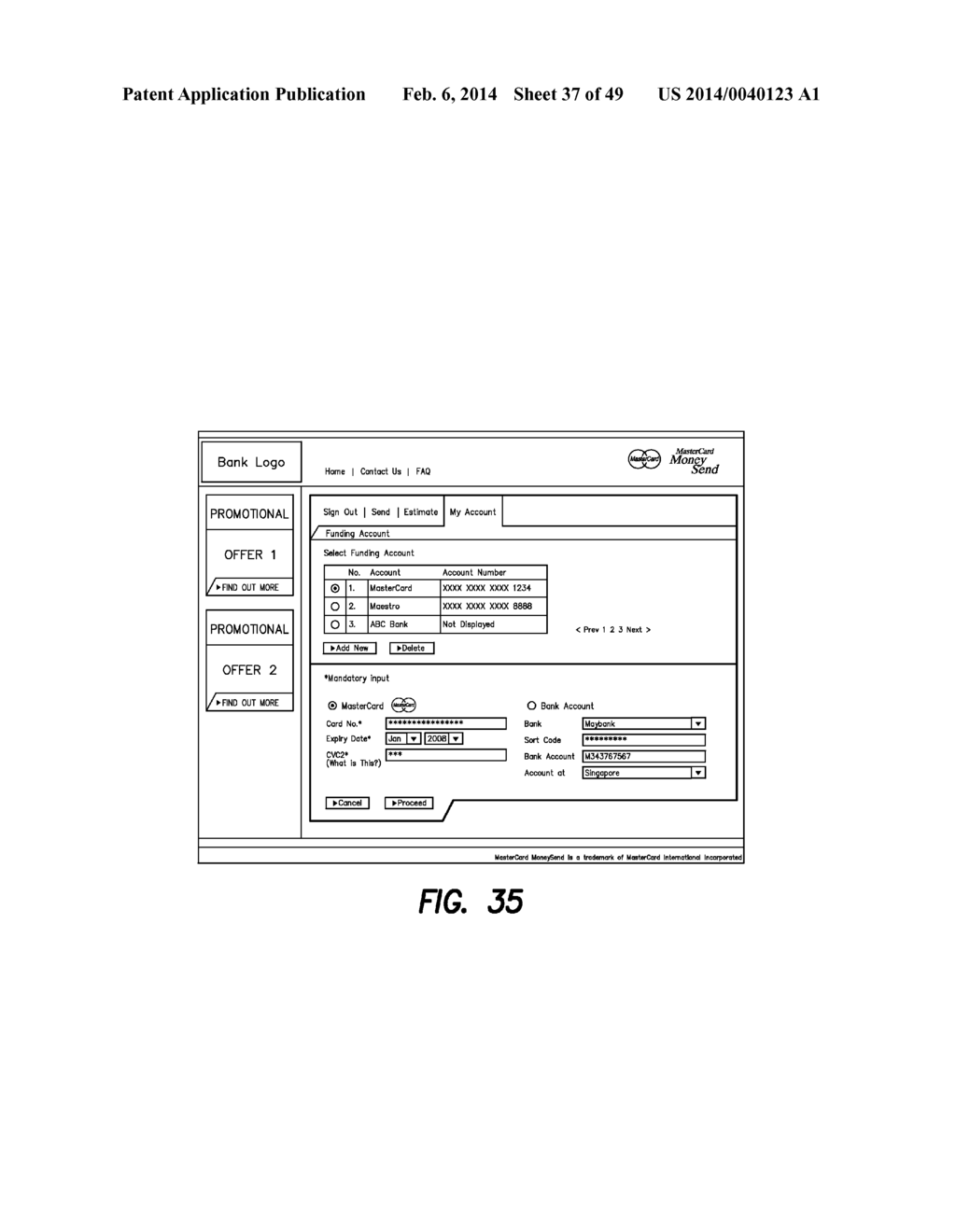 METHODS AND APPARATUS FOR FUNDS REMITTANCES TO NON-PAYMENT CARD ACCOUNTS     USING PAYMENT CARD SYSTEM - diagram, schematic, and image 38