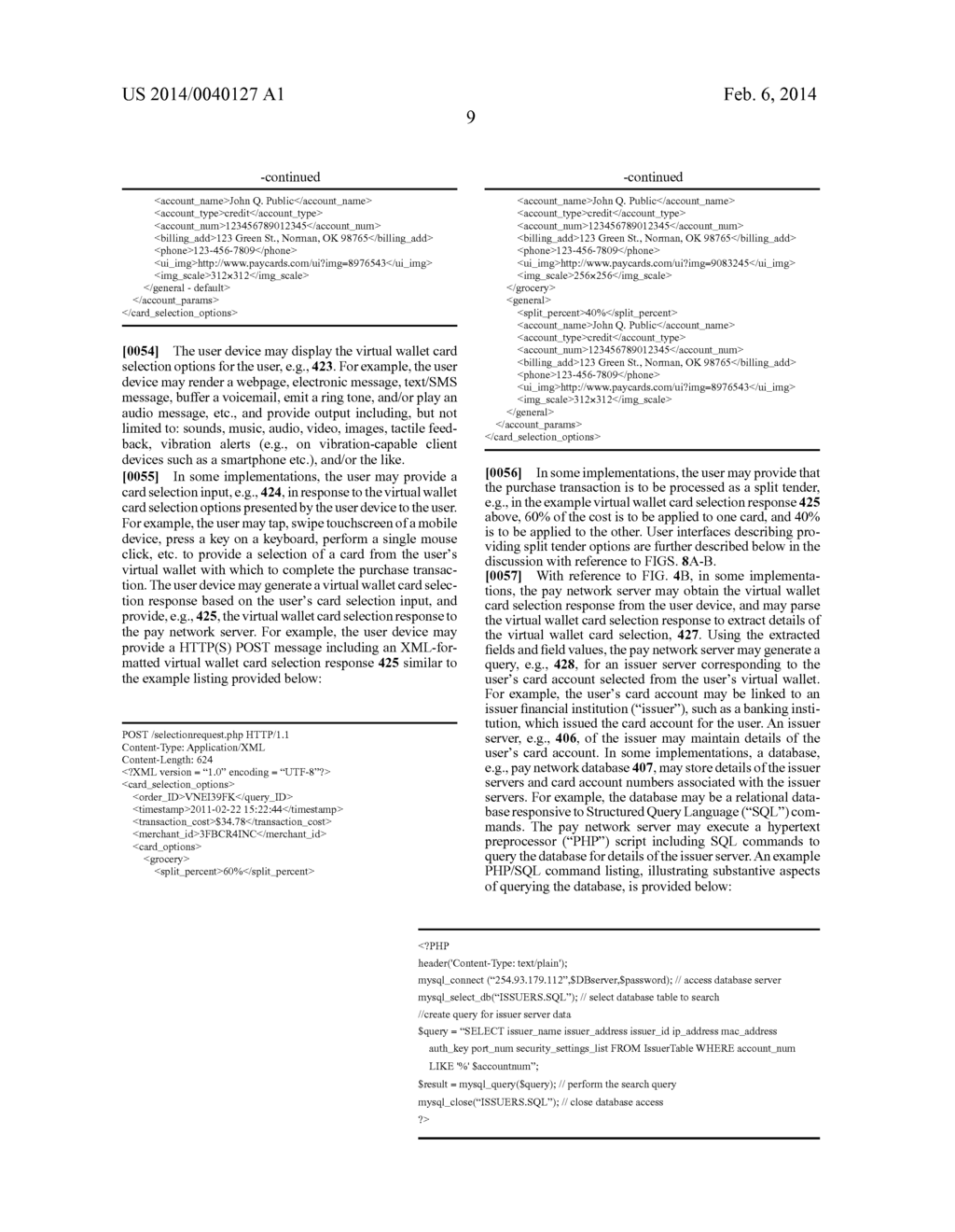 Virtual Wallet Card Selection Apparatuses, Methods and Systems - diagram, schematic, and image 59