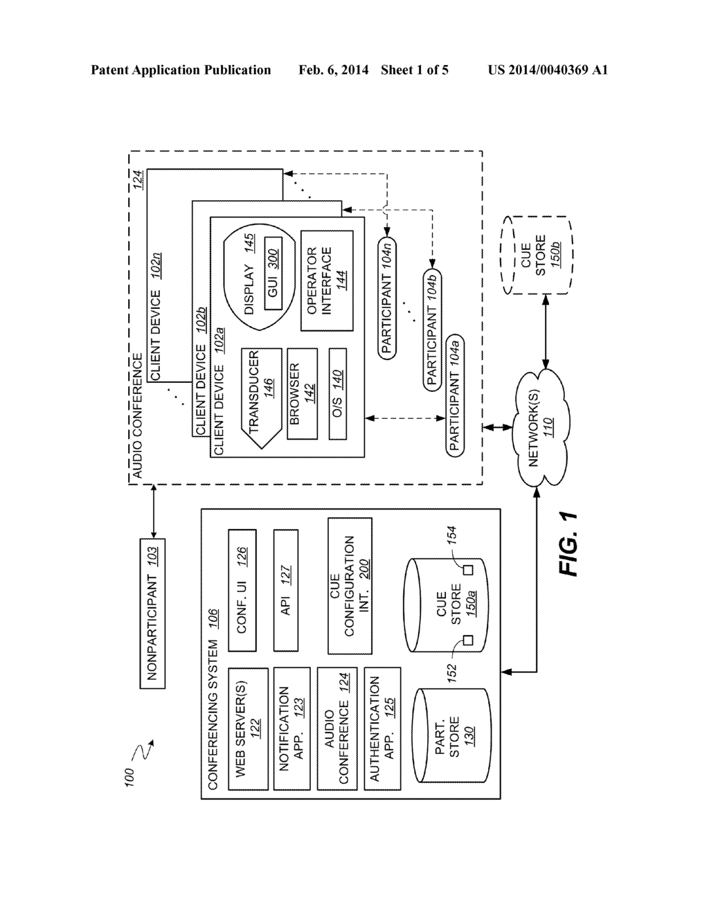 Systems and Methods for Providing a Cue When a Participant Joins a     Conference - diagram, schematic, and image 02