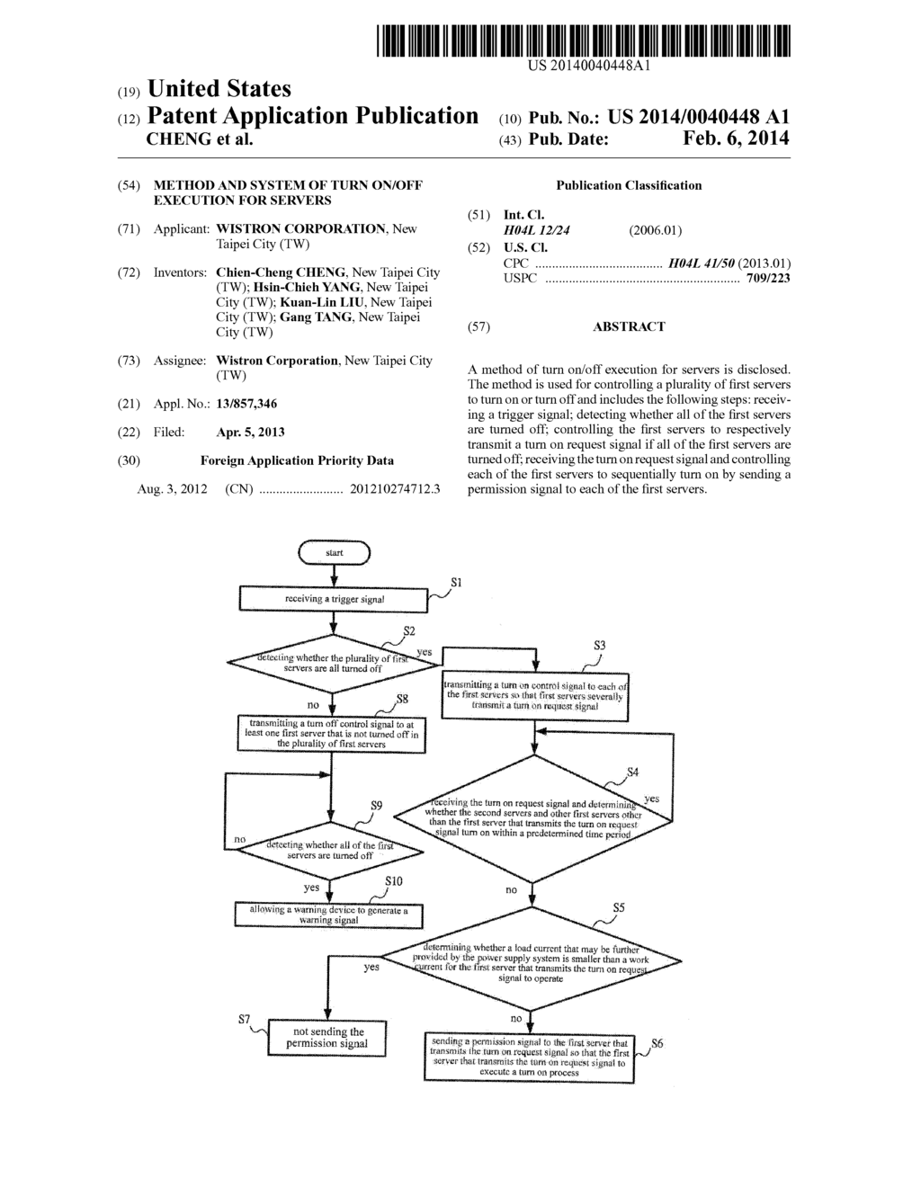 METHOD AND SYSTEM OF TURN ON/OFF EXECUTION FOR SERVERS - diagram, schematic, and image 01