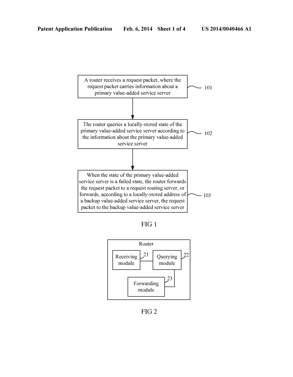 METHOD AND ROUTER FOR PACKET PROCESSING DURING SERVER FAILURE - diagram, schematic, and image 02