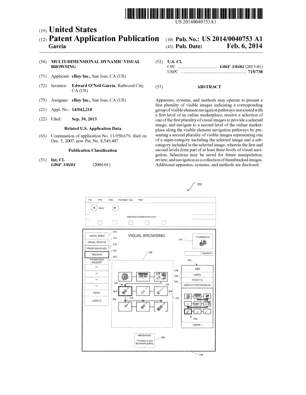 MULTI-DIMENSIONAL DYNAMIC VISUAL BROWSING - diagram, schematic, and image 01