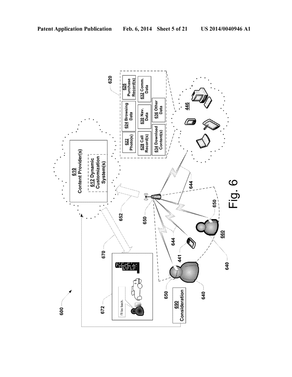 DYNAMIC CUSTOMIZATION OF AUDIO VISUAL CONTENT USING PERSONALIZING     INFORMATION - diagram, schematic, and image 06