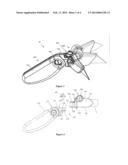 UTILITY KNIFE WITH PIVOTING BLADE diagram and image