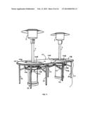 OUTDOOR TABLES WITH HEATER ACCESS diagram and image