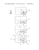 ASSEMBLY FOR TRANSPORTING REELS WITH WOUND FOIL AND METHOD FOR ARRANGING     FOIL ONTO A CONTAINER diagram and image