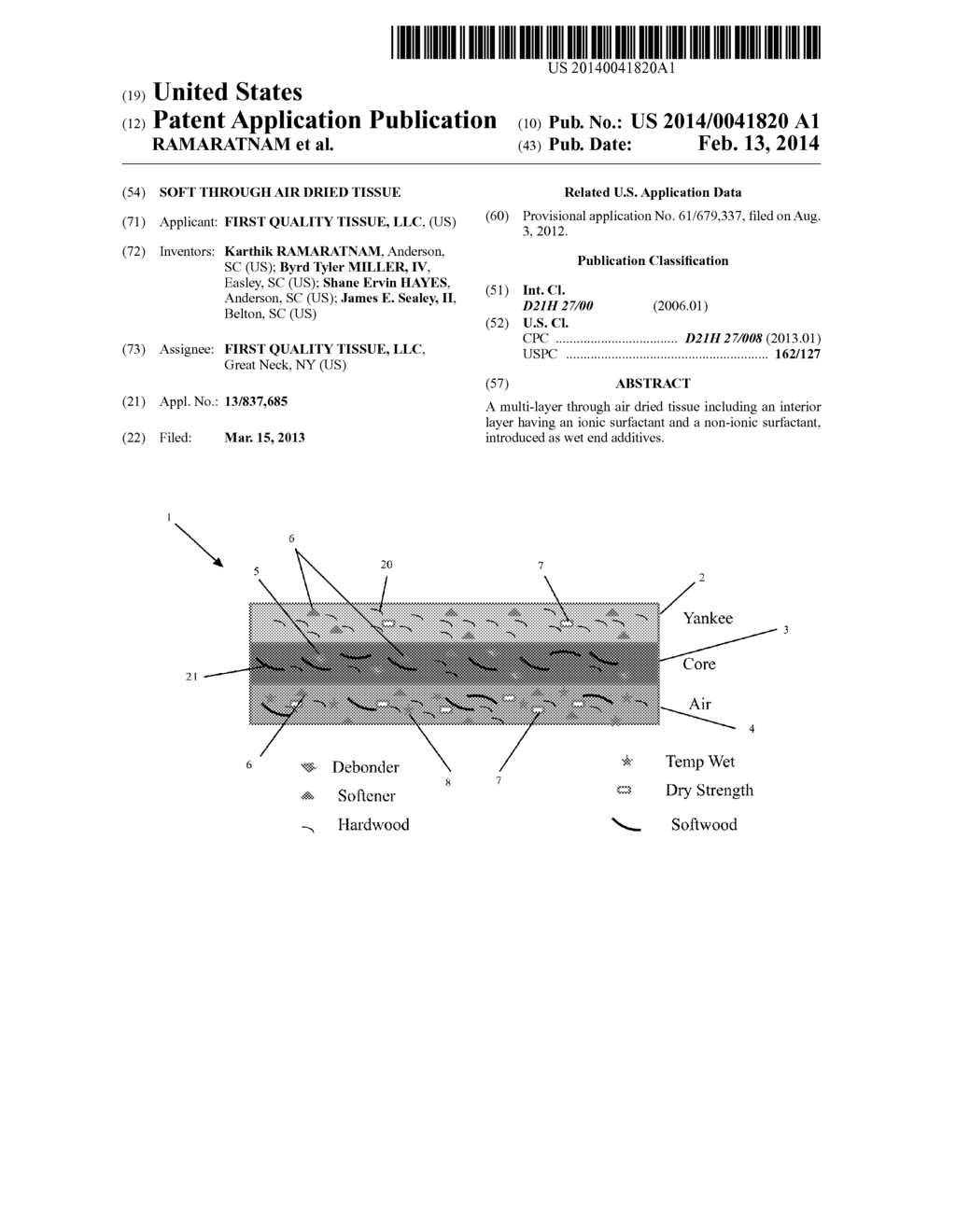 SOFT THROUGH AIR DRIED TISSUE - diagram, schematic, and image 01