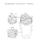 LID AND VAPOR DIRECTING BAFFLE FOR BEVERAGE CONTAINER diagram and image