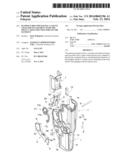 HANDGUN HOLSTER HAVING A SAFETY LOCK FOR ENGAGEMENT WITH THE SPENT CASING     EJECTION PORT OF THE HANDGUN diagram and image