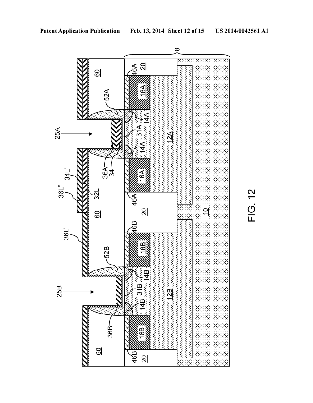 REPLACEMENT GATE ELECTRODE WITH PLANAR WORK FUNCTION MATERIAL LAYERS - diagram, schematic, and image 13