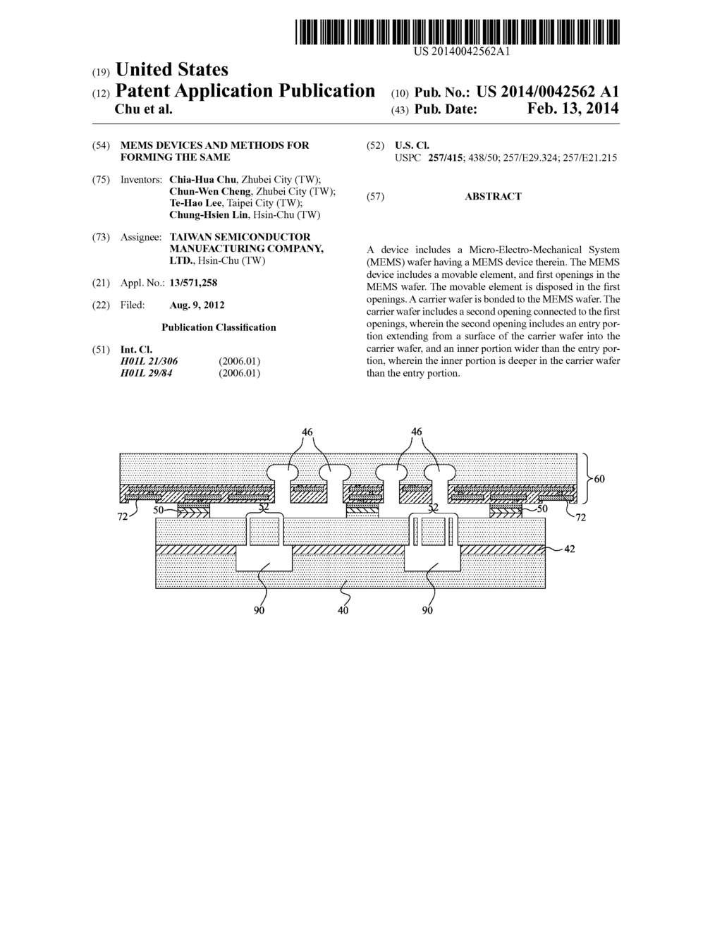 MEMS Devices and Methods for Forming the Same - diagram, schematic, and image 01