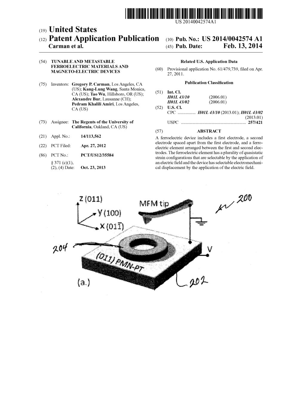 TUNABLE AND METASTABLE FERROELECTRIC MATERIALS AND MAGNETO-ELECTRIC     DEVICES - diagram, schematic, and image 01