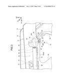 AUTOMOBILE CEILING MATERIAL PROVISIONAL PLACEMENT STRUCTURE AND AUTOMOBILE     CEILING MATERIAL INSTALLATION METHOD diagram and image