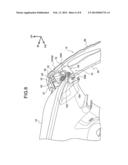 AUTOMOBILE CEILING MATERIAL PROVISIONAL PLACEMENT STRUCTURE AND AUTOMOBILE     CEILING MATERIAL INSTALLATION METHOD diagram and image