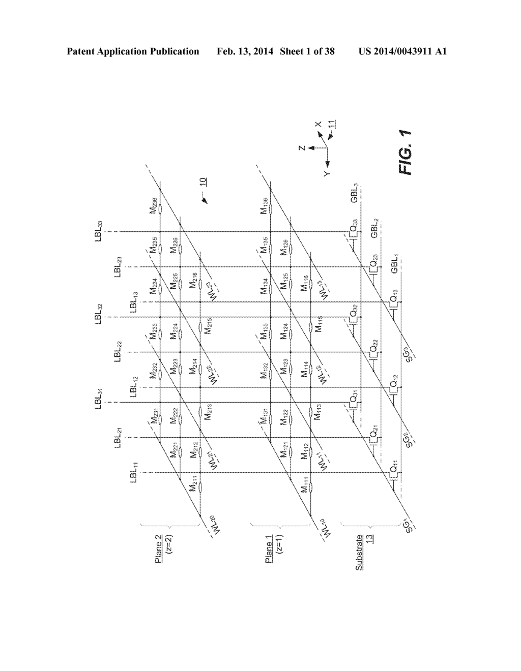 Method For Non-Volatile Memory Having 3D Array of Read/Write Elements with     Efficient Decoding of Vertical Bit Lines and Word Lines - diagram, schematic, and image 02