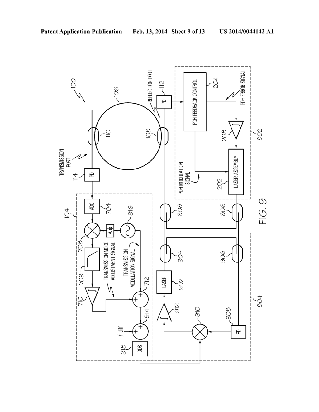 LASER WITH TRANSMISSION AND REFLECTION MODE FEEDBACK CONTROL - diagram, schematic, and image 10