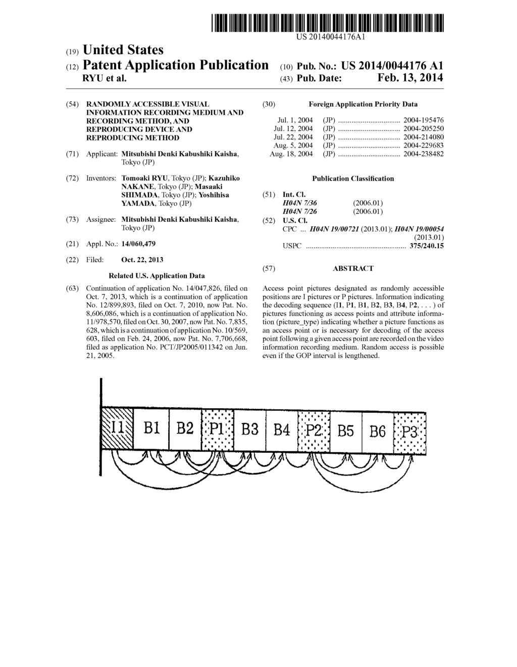 RANDOMLY ACCESSIBLE VISUAL INFORMATION RECORDING MEDIUM AND RECORDING     METHOD, AND REPRODUCING DEVICE AND REPRODUCING METHOD - diagram, schematic, and image 01