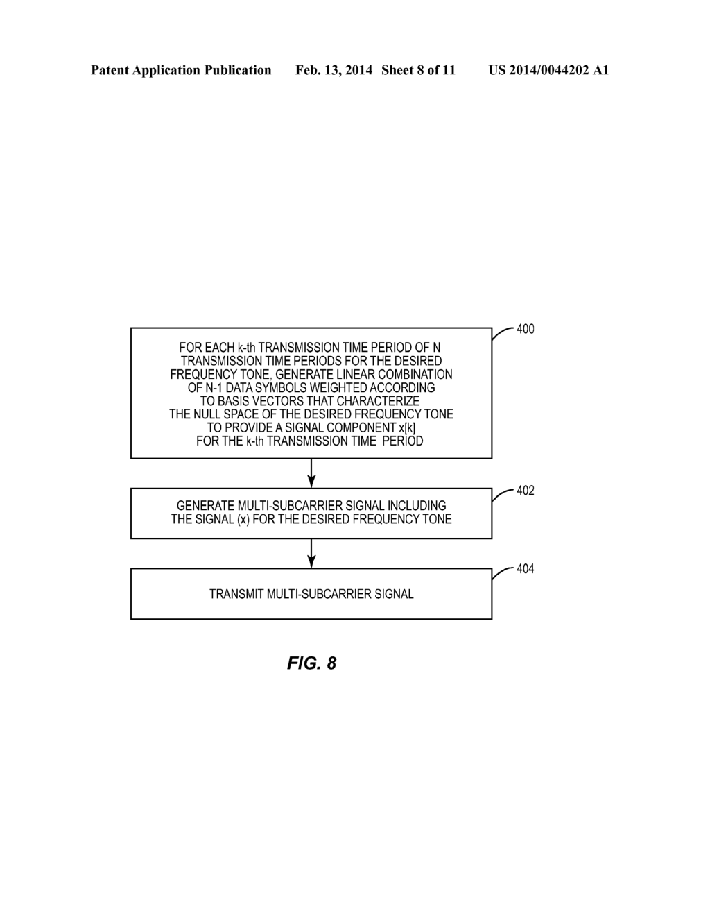 COMMUNICATING OVER A DESIRED TONE IN THE PRESENCE OF INTERFERENCE HAVING     AN UNKNOWN MAGNITUDE THAT IS SUBSTANTIALLY CONSTANT - diagram, schematic, and image 09