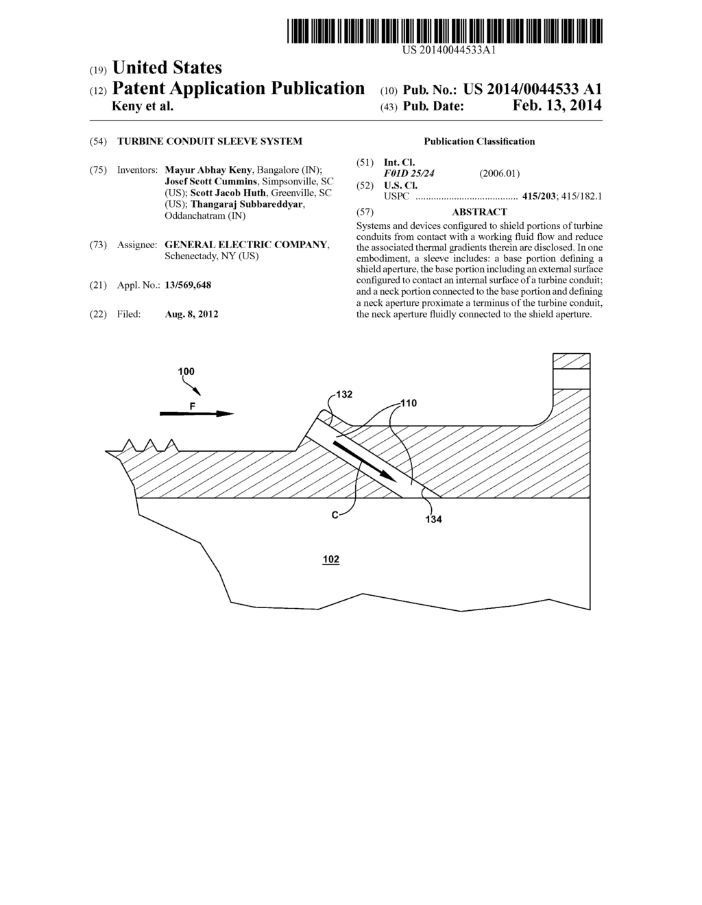 TURBINE CONDUIT SLEEVE SYSTEM - diagram, schematic, and image 01