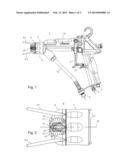 REVERSIBLE COATING MATERIAL NOZZLE FOR A SPRAY GUN FOR COATING A WORKPIECE     WITH COATING MATERIAL diagram and image