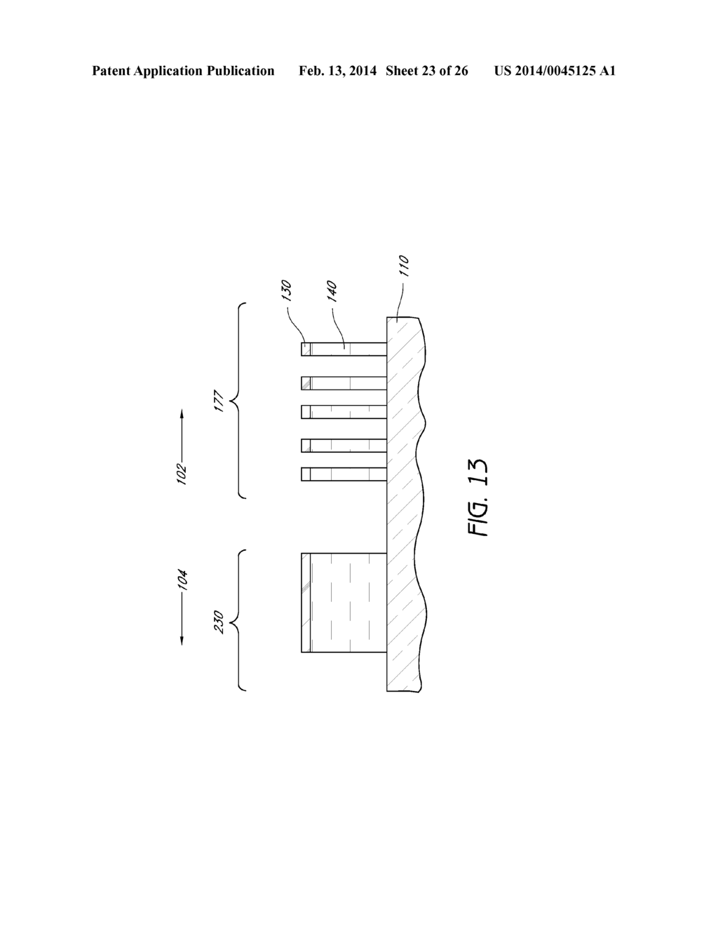 PROCESS OF SEMICONDUCTOR FABRICATION WITH MASK OVERLAY ON PITCH MULTIPLIED     FEATURES AND ASSOCIATED STRUCTURES - diagram, schematic, and image 24