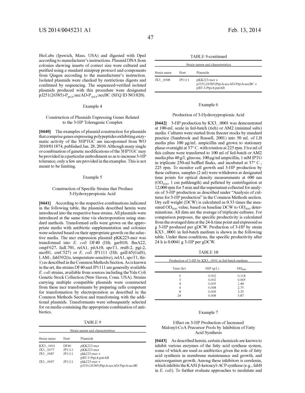 METHODS FOR PRODUCING 3-HYDROXYPROPIONIC ACID AND OTHER PRODUCTS - diagram, schematic, and image 109