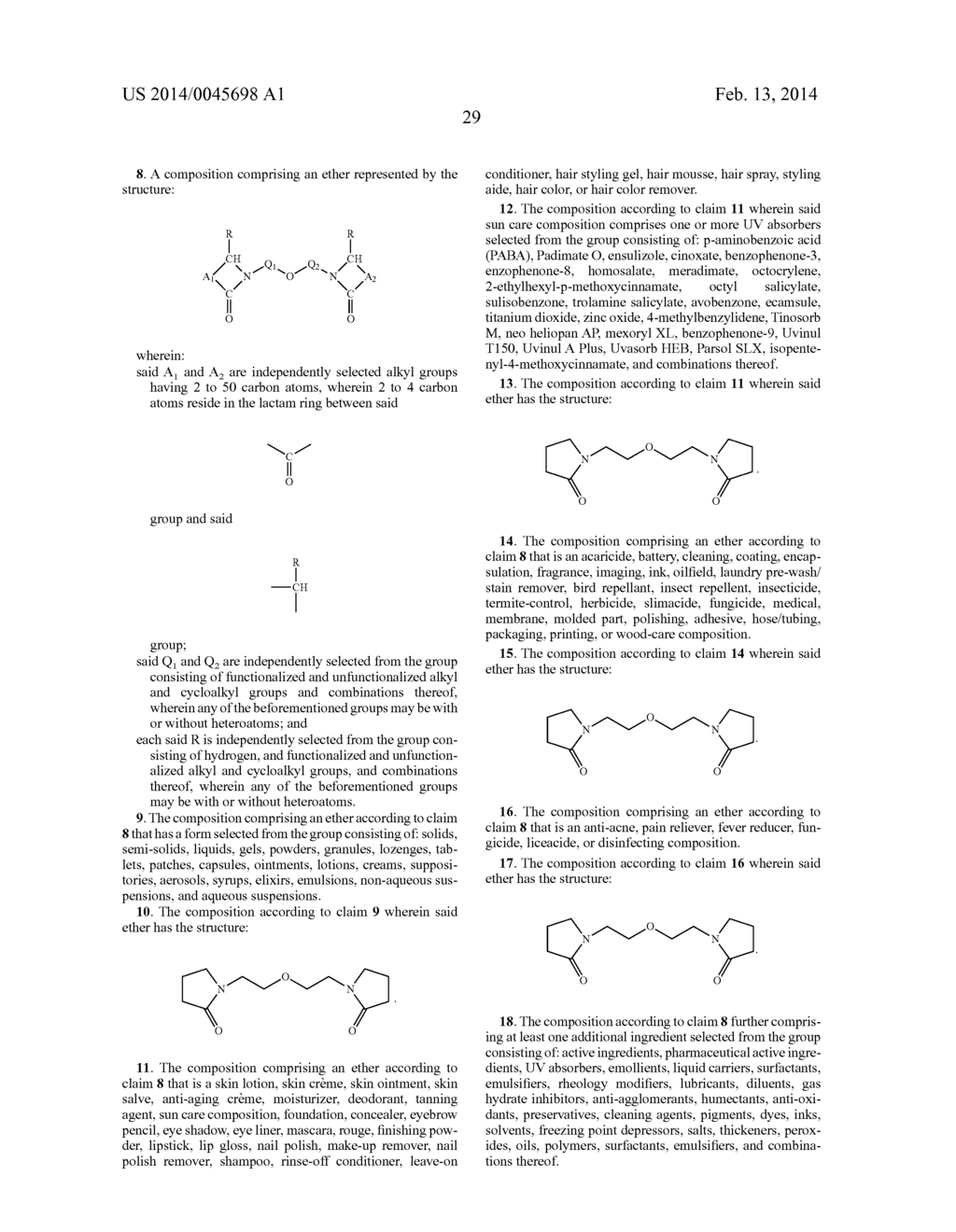 N-ALKYL LACTAM ETHERS, AND COMPOSITIONS AND USES THEREOF - diagram, schematic, and image 30