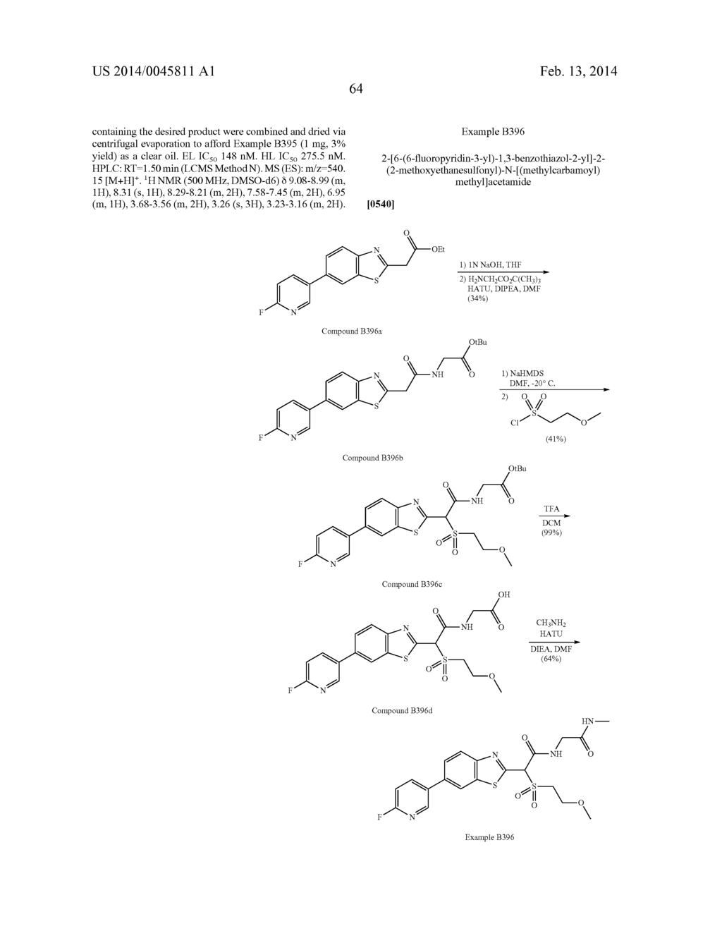 AMIDE, UREA OR SULFONE AMIDE LINKED BENZOTHIAZOLE INHIBITORS OF     ENDOTHELIAL LIPASE - diagram, schematic, and image 65