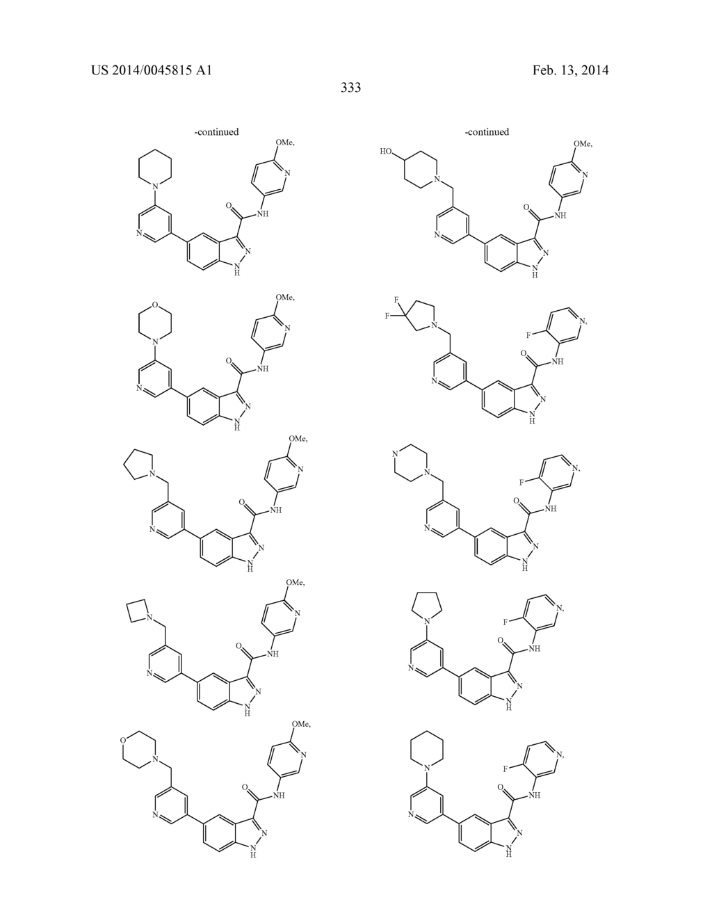 INDAZOLE-3-CARBOXAMIDES AND THEIR USE AS WNT/BETA-CATENIN SIGNALING     PATHWAY INHIBITORS - diagram, schematic, and image 334