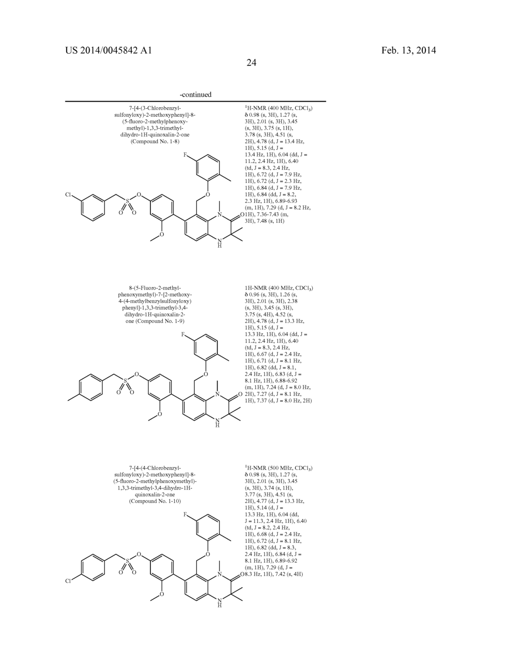 METHOD FOR TREATING AN INFLAMMATORY DISEASE BY ADMINISTERING A     1,2,3,4-TETRAHYDROQUINOXALINE COMPOUND CONTAINING A PHENYL GROUP HAVING A     SULFONIC ACID ESTER STRUCTURE INTRODUCED THEREIN AS A SUBSTITUENT - diagram, schematic, and image 25