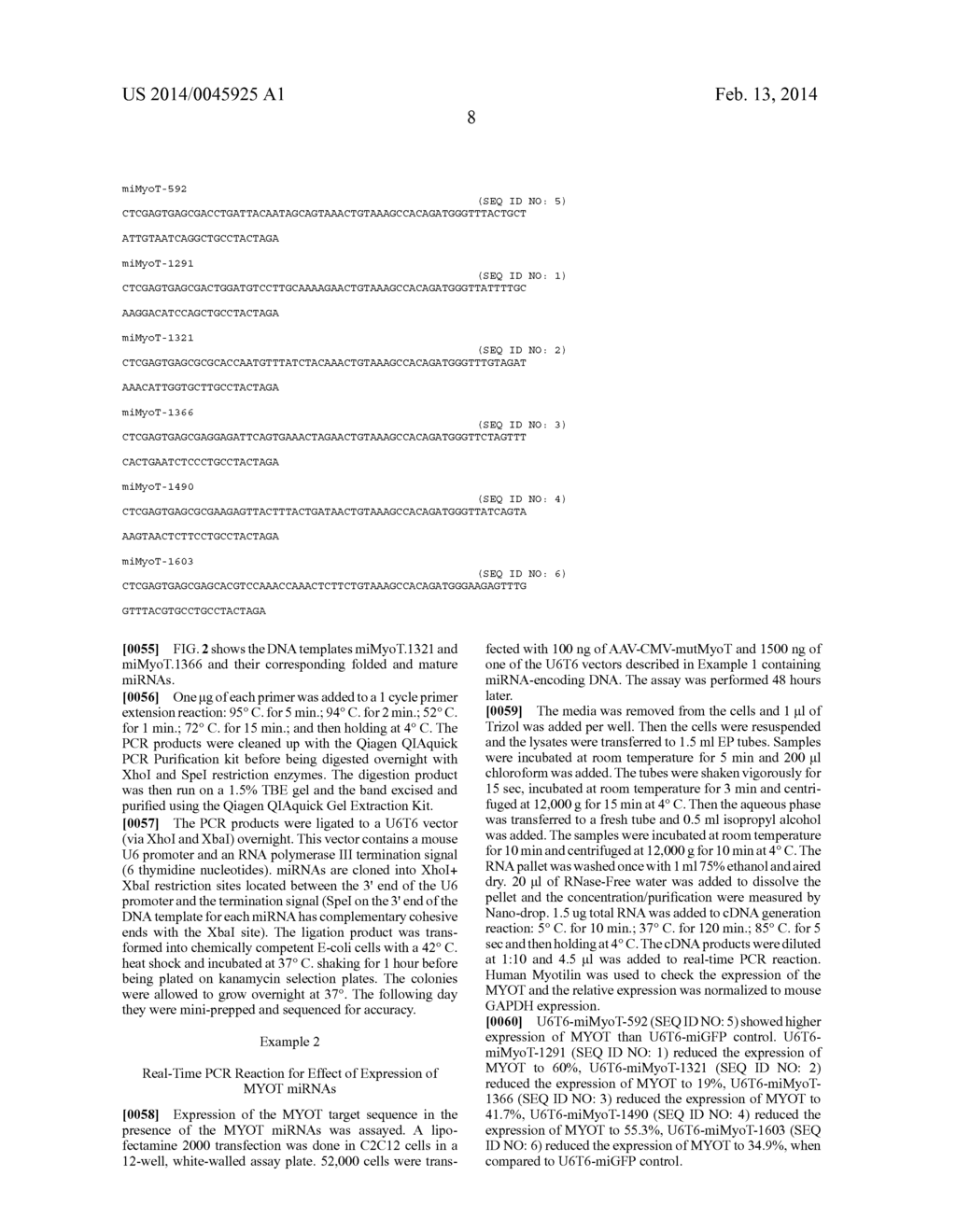 RECOMBINANT VIRUS PRODUCTS AND METHODS FOR INHIBITION OF EXPRESSION OF     MYOTILIN - diagram, schematic, and image 15