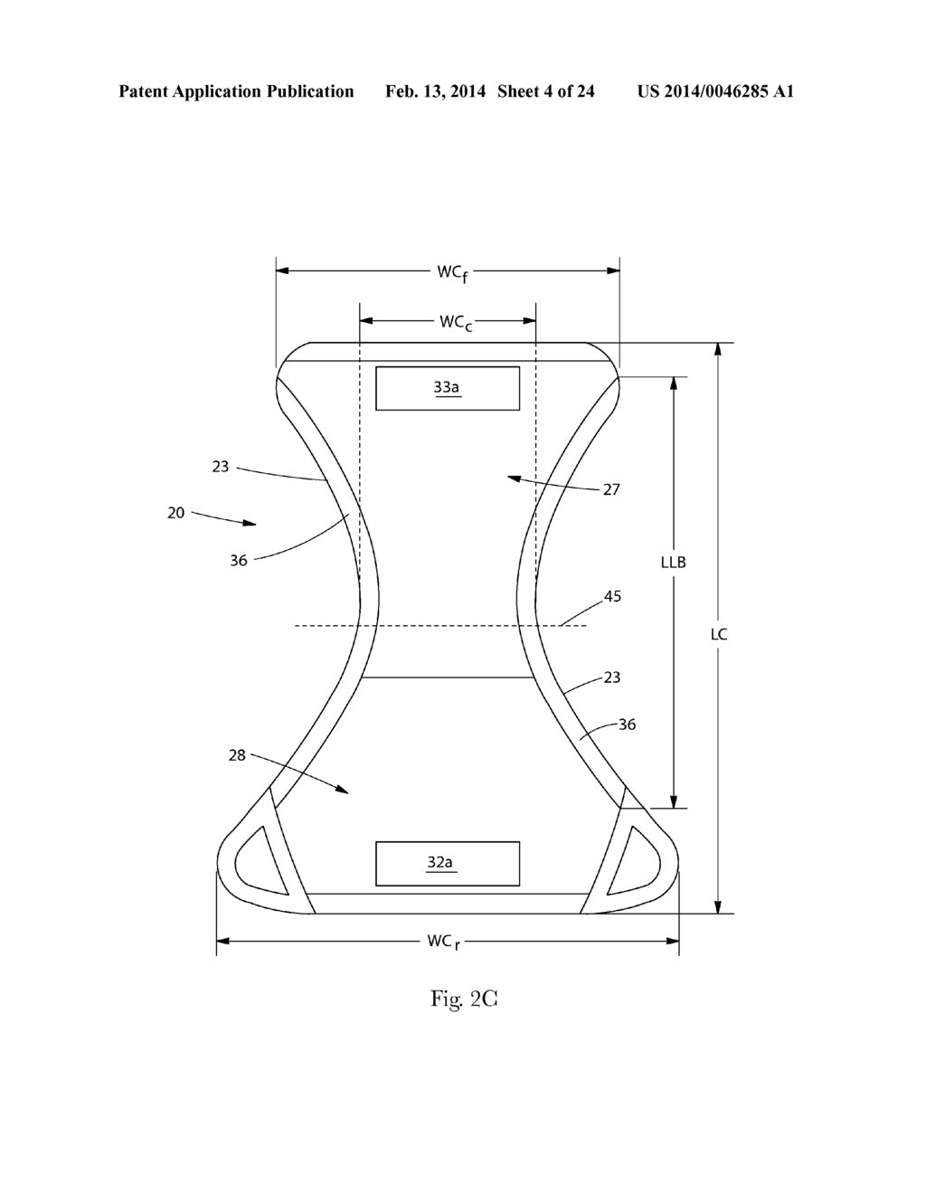 INSERT WITH ADVANTAGEOUS FASTENER CONFIGURATIONS AND END STIFFNESS     CHARACTERISTICS FOR TWO-PIECE WEARABLE ABSORBENT ARTICLE - diagram, schematic, and image 05