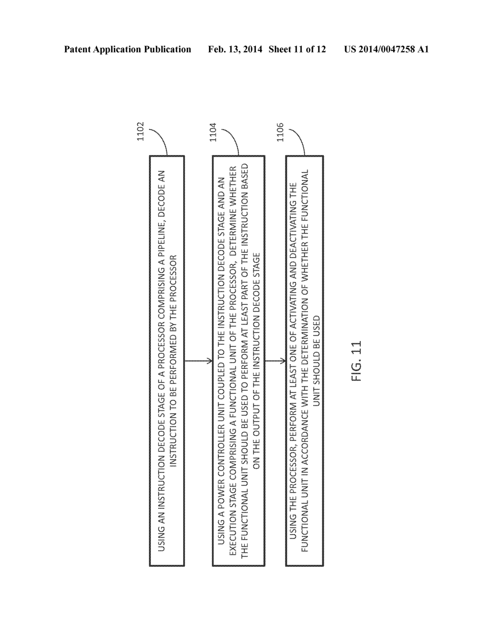 AUTONOMOUS MICROPROCESSOR RE-CONFIGURABILITY VIA POWER GATING EXECUTION     UNITS USING INSTRUCTION DECODING - diagram, schematic, and image 12